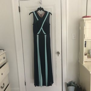 BCBG navy gown